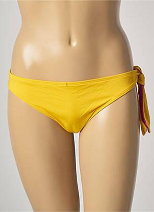 Bas de maillot de bain effet matière satinée culotte jaune AUBADE femme