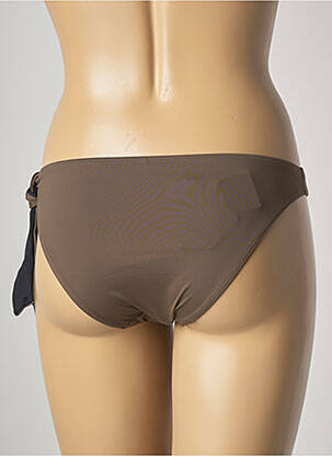 Bas de maillot de bain effet matière satinée culotte vert AUBADE femme
