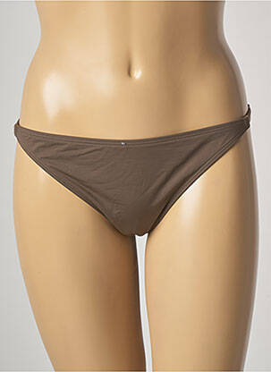 Bas de maillot de bain effet matière satinée culotte vert AUBADE femme