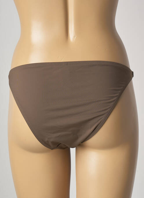 Bas de maillot de bain effet matière satinée culotte vert AUBADE femme