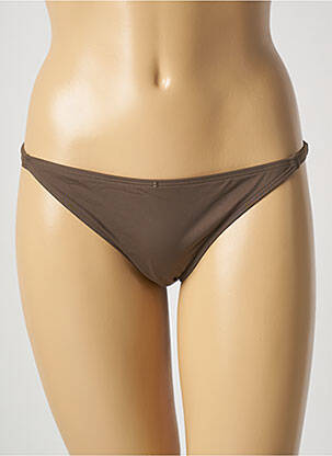 Bas de maillot de bain effet matière satinée culotte vert AUBADE femme