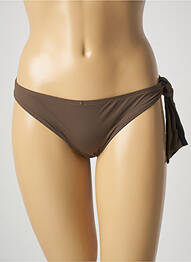 Bas de maillot de bain effet matière satinée culotte vert AUBADE femme