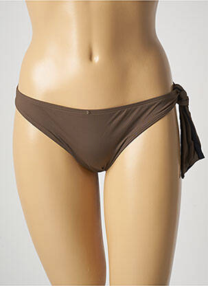 Bas de maillot de bain effet matière satinée culotte vert AUBADE femme