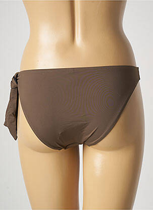 Bas de maillot de bain effet matière satinée culotte vert AUBADE femme