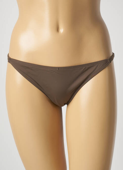 Bas de maillot de bain effet matière satinée culotte vert AUBADE femme