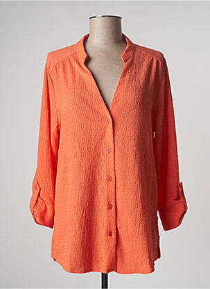 Chemisier coupe fluide manches longues orange MULTIPLES femme