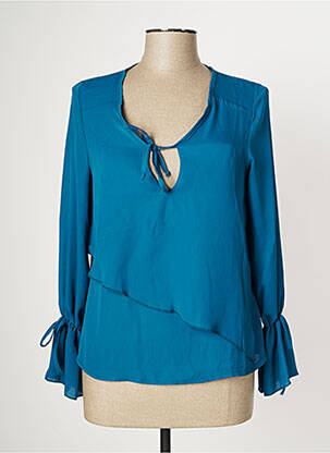 Blouse manches longues manches longues bleu MULTIPLES femme