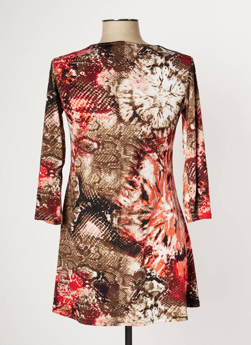 Robe mi-longue marron MULTIPLES pour femme