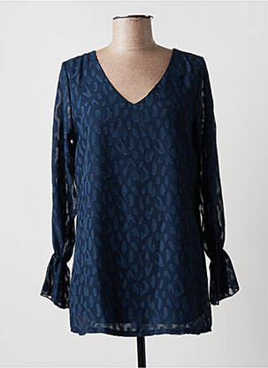 Blouse manches longues manches longues bleu MULTIPLES femme