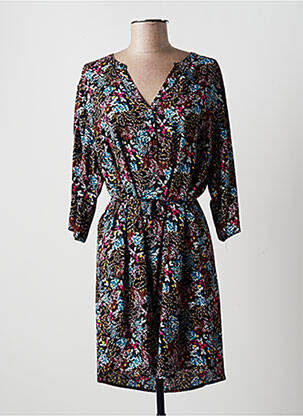 Robe courte manches 3/4 manches 3/4 noir MULTIPLES femme