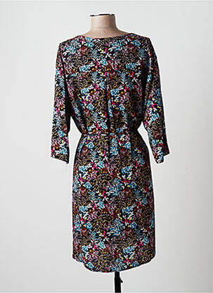 Robe courte manches 3/4 manches 3/4 noir MULTIPLES femme