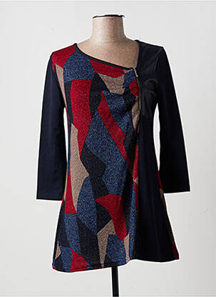 Pull coupe cintrée manches 3/4 bleu MULTIPLES femme