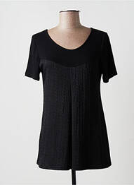 Top stretch manches courtes noir MULTIPLES femme