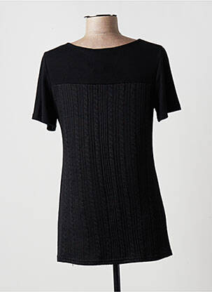Top stretch manches courtes noir MULTIPLES femme