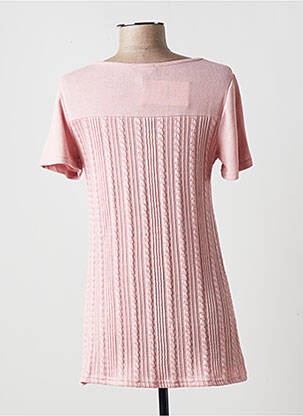 Pull coupe cintrée manches courtes rose MULTIPLES femme