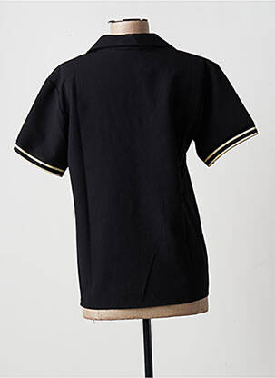 Polo coupe droite manches courtes noir MULTIPLES femme