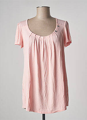 T-shirt stretch manches courtes rose MULTIPLES femme