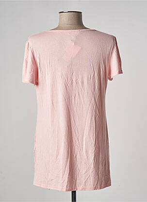 T-shirt stretch manches courtes rose MULTIPLES femme