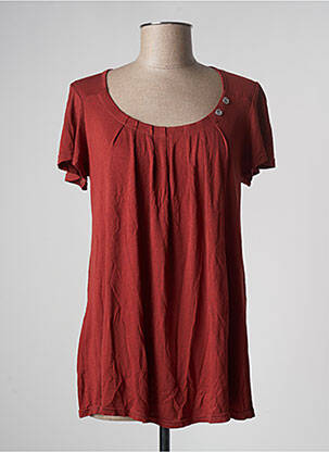 Top stretch manches courtes orange MULTIPLES femme
