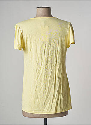Top tissage jersey manches courtes jaune MULTIPLES femme