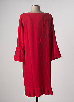 Robe mi-longue manches longues manches longues rouge MULTIPLES femme