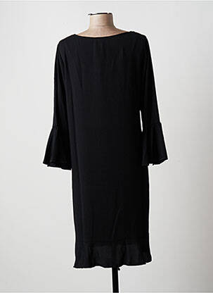 Robe mi-longue manches longues manches longues noir MULTIPLES femme