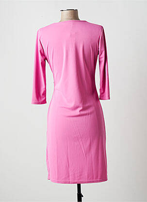 Robe courte manches 3/4 manches 3/4 rose MULTIPLES femme