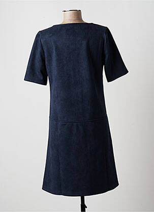 Robe mi-longue manches courtes manches courtes bleu MULTIPLES femme