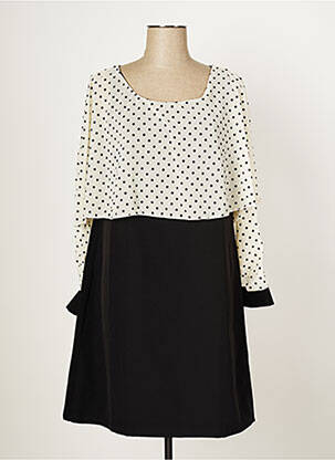 Robe mi-longue manches longues manches longues noir MULTIPLES femme