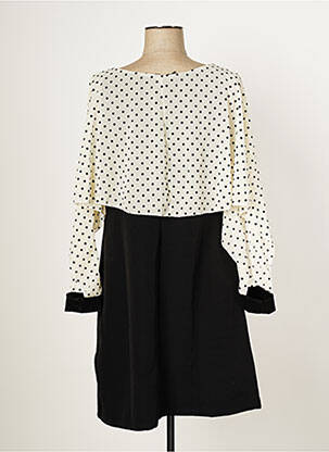 Robe mi-longue manches longues manches longues noir MULTIPLES femme