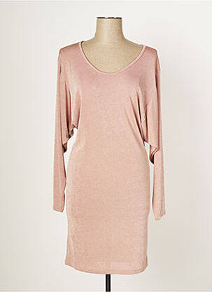 Robe mi-longue manches longues manches longues rose MULTIPLES femme