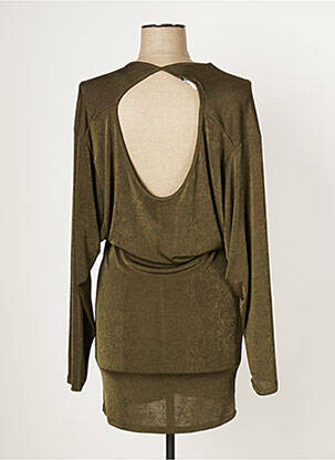 Robe mi-longue manches longues manches longues vert MULTIPLES femme