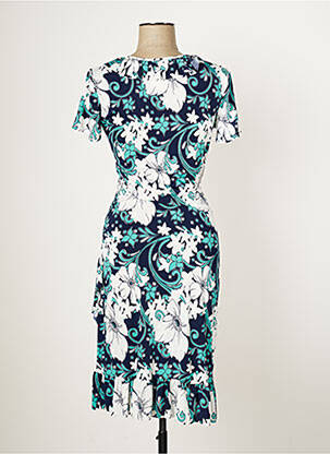 Robe mi-longue manches courtes manches courtes bleu MULTIPLES femme