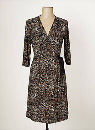 Robe mi-longue manches 3/4 manches 3/4 noir MULTIPLES femme