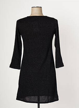 Robe pull coupe droite manches longues noir MULTIPLES femme