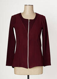 Veste casual col rond rouge MULTIPLES femme