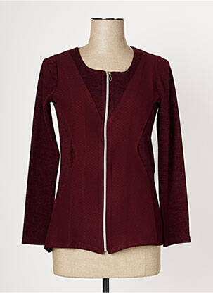 Veste casual col rond rouge MULTIPLES femme