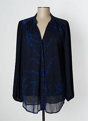 Chemisier imprimé fleurs manches longues noir MULTIPLES* femme