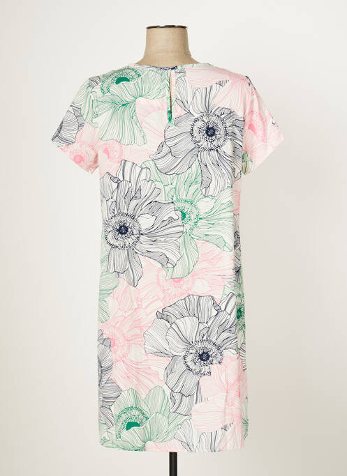 Robe mi-longue coupe fluide manches courtes blanc MULTIPLES femme