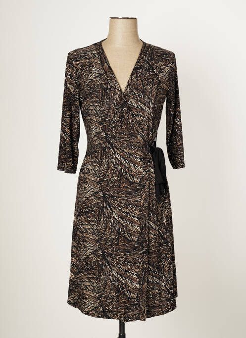 Robe mi-longue manches 3/4 manches 3/4 noir MULTIPLES femme
