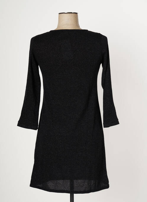 Robe pull coupe droite manches longues noir MULTIPLES femme