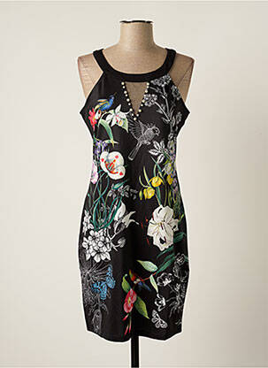 Robe mi-longue sans manche sans manche noir MULTIPLES femme