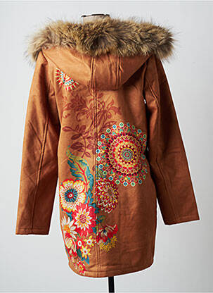 Manteau long coupe droite a capuche marron MULTIPLES* femme