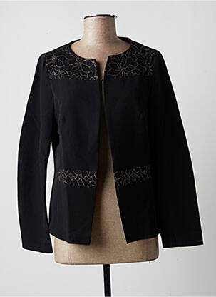 Veste casual col rond noir MULTIPLES femme