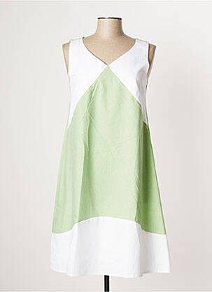 Robe mi-longue sans manche sans manche vert MULTIPLES femme
