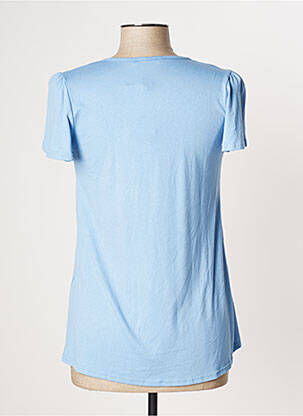 T-shirt stretch manches courtes bleu MULTIPLES femme