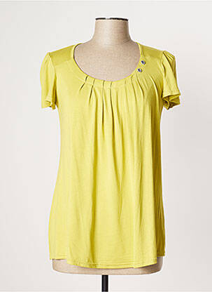 T-shirt stretch manches courtes vert MULTIPLES femme