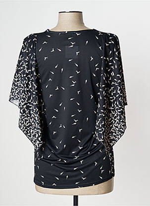 Blouse imprimé fantaisie manches courtes noir MULTIPLES femme