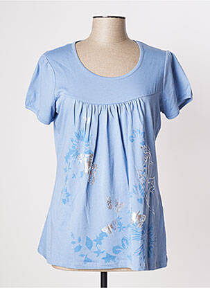 Top tissage jersey manches courtes bleu MULTIPLES femme