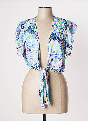 Boléro manches courtes bleu MULTIPLES femme
